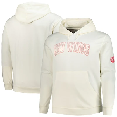 Men's Fanatics Cream Detroit Red Wings Big &Tall Stitch Hoodie