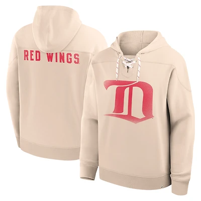 Men's Fanatics Cream Detroit Red Wings Vintage Hoodie