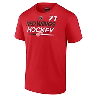 Men's Fanatics Dylan Larkin Red Detroit Wings Authentic Pro Prime Name & Number T-Shirt