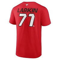 Men's Fanatics Dylan Larkin Red Detroit Wings Authentic Pro Prime Name & Number T-Shirt
