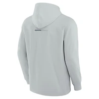 Men's Fanatics Gray Detroit Red Wings Elements Lightweight Tri-Blend Fleece Hoodie