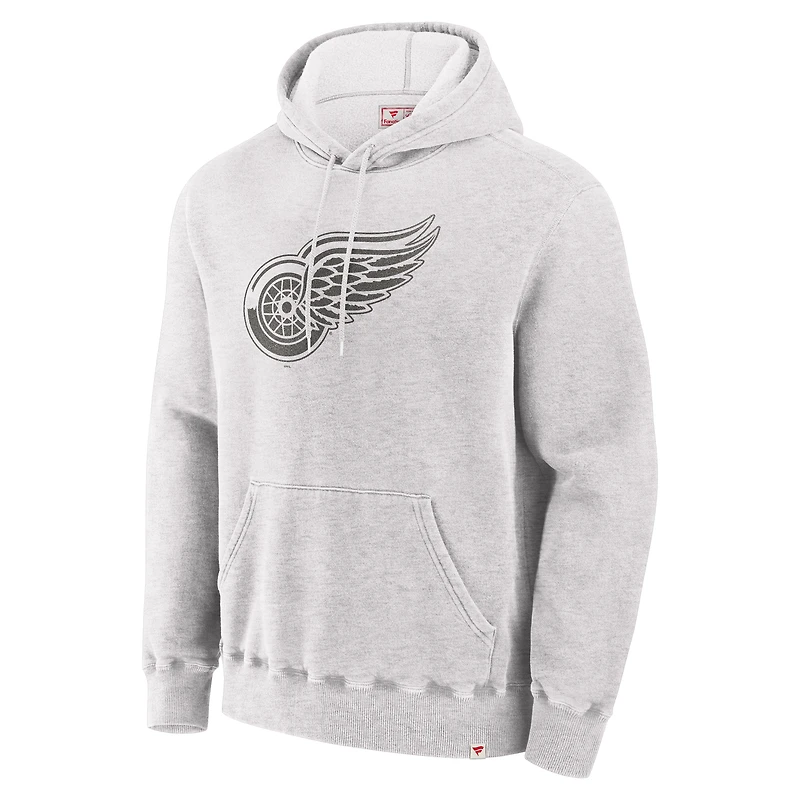 Men's Fanatics Gray Detroit Red Wings Made Canada Fleece Pullover Hoodie