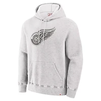 Men's Fanatics Gray Detroit Red Wings Made Canada Fleece Pullover Hoodie