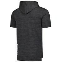 Sweat à capuche manches courtes Fanatics Heather Charcoal Detroit Red Wings Authentic Pro pour homme