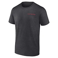 Men's Fanatics Heather Charcoal Detroit Red Wings Backbone T-Shirt
