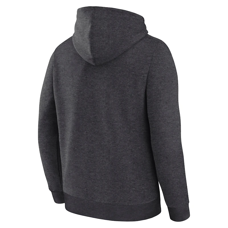 Sweat à capuche essentiel pour homme Fanatics Heather Charcoal Detroit Red Wings