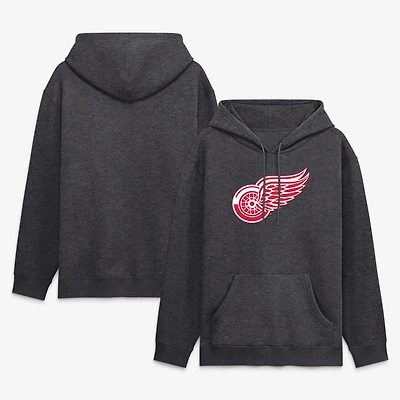 Men's Fanatics Heather Charcoal Detroit Red Wings Essential Hoodie