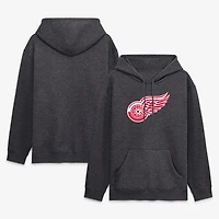 Men's Fanatics Heather Charcoal Detroit Red Wings Essential Hoodie