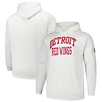 Men's Fanatics Heather Gray Detroit Red Wings Big & Tall Fleece Pullover Hoodie