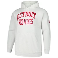 Men's Fanatics Heather Gray Detroit Red Wings Big & Tall Fleece Pullover Hoodie