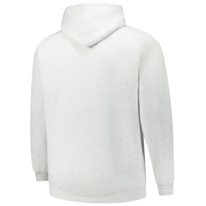 Men's Fanatics Heather Gray Detroit Red Wings Big & Tall Fleece Pullover Hoodie