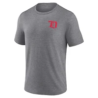 T-shirt tri-blend gris chiné pour homme Fanatics Detroit Red Wings