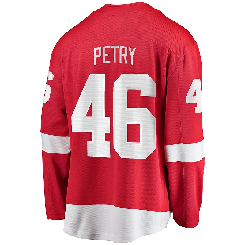 Fanatics pour hommes Jeff Petry Red Detroit Wings Home Breakaway Maillot