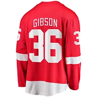 Maillot rouge John Gibson pour homme, équipe de Detroit Red Wings, à domicile Breakaway