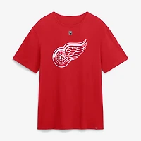 Men's Fanatics Justin Faulk Red Detroit Wings Authentic Stack Name & Number T-Shirt