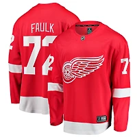 Men's Fanatics Justin Faulk Red Detroit Wings Home Breakaway Jersey