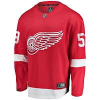 Men's Fanatics Moritz Seider Red Detroit Wings Home Breakaway Player Jersey
