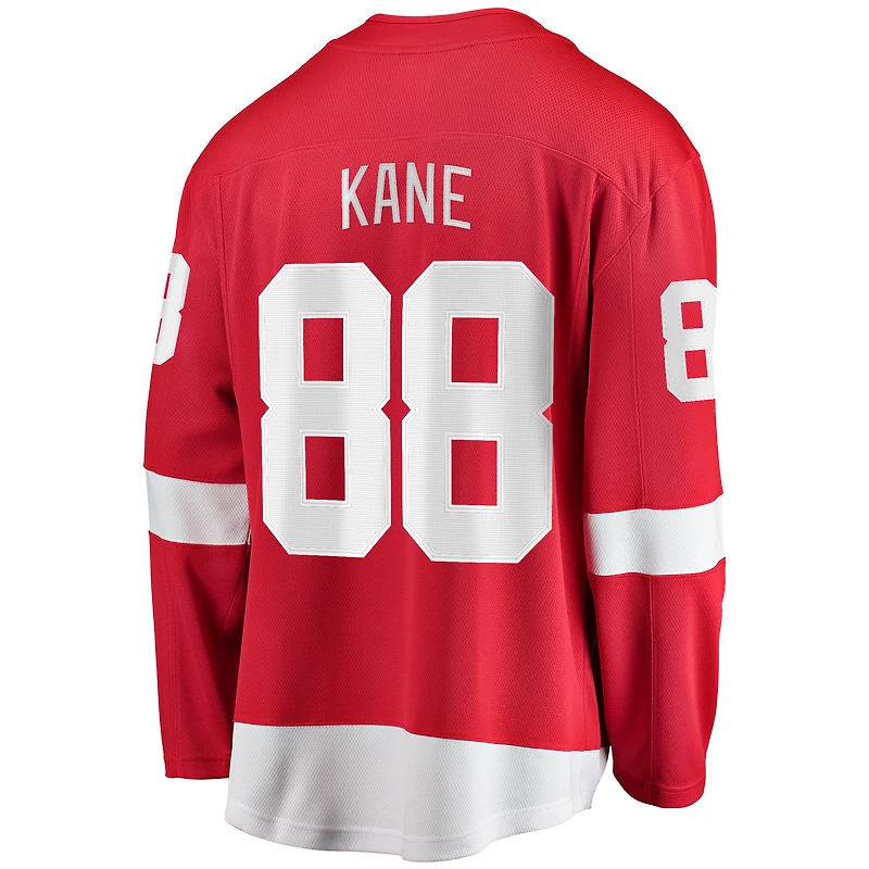 Fanatics pour hommes Patrick Kane rouge Detroit Red Wings maillot de joueur échappé à domicile