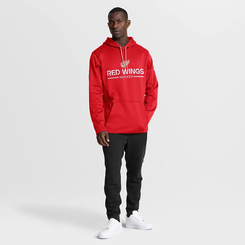 Men's Fanatics Red Detroit Wings Authentic Pro Centennial Rink Hoodie