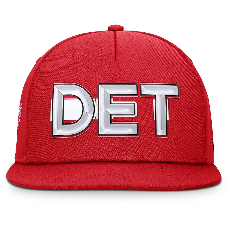 Men's Fanatics Red Detroit Red Wings Authentic Pro Rink Team Code Snapback Hat