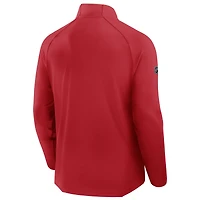 Men's Fanatics Red Detroit Wings Authentic Pro Rink Training Centennial Raglan Quarter-Zip Pullover
