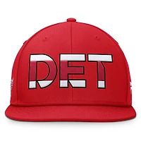Casquette Snapback authentique Pro Team Rink des Red Wings de Detroit pour hommes Fanatics Red