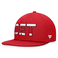 Casquette Snapback authentique Pro Team Rink des Red Wings de Detroit pour hommes Fanatics Red