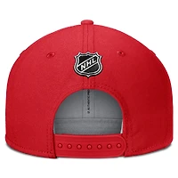 Casquette Snapback authentique Pro Team Rink des Red Wings de Detroit pour hommes Fanatics Red