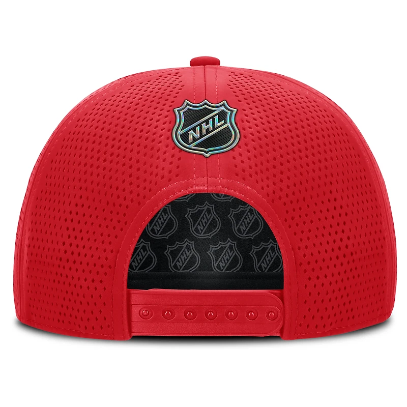 Casquette ajustable à pincement sur le devant pour homme Fanatics Red Detroit Red Wings Centennial