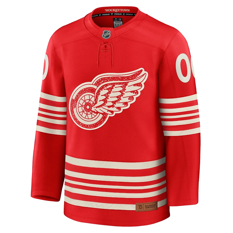 Men's Fanatics Red Detroit Wings Centennial Premium Custom Jersey