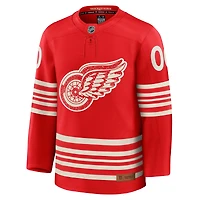Men's Fanatics  Red Detroit Wings Centennial Premium Custom Jersey