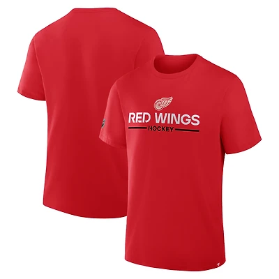 T-shirt Fanatics rouge pour homme, édition spéciale centenaire des Red Wings de Détroit
