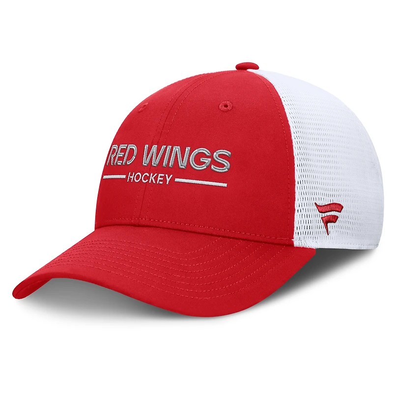 Men's Fanatics  Red Detroit Red Wings Centennial Trucker Adjustable Hat