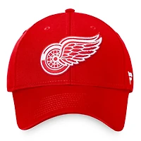 Casquette réglable Fanatics Red Detroit Red Wings Core pour hommes