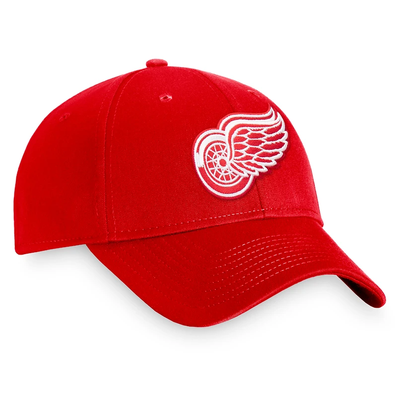 Casquette réglable Fanatics Red Detroit Red Wings Core pour hommes