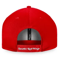 Casquette réglable Fanatics Red Detroit Red Wings Core pour hommes