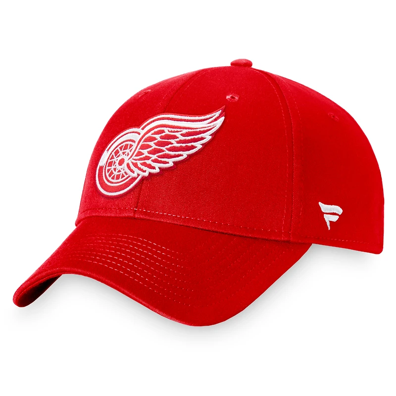 Casquette réglable Fanatics Red Detroit Red Wings Core pour hommes
