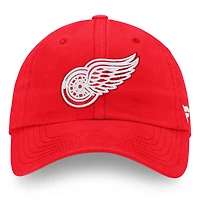 Casquette réglable avec logo principal Fanatics Red Detroit Red Wings Core pour hommes