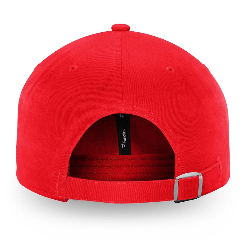 Casquette réglable avec logo principal Fanatics Red Detroit Red Wings Core pour hommes