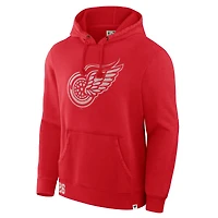 Men's Fanatics Red Detroit Wings Decades Collection Tradition Fleece Pullover Hoodie