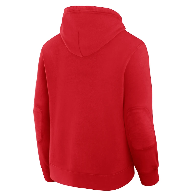 Men's Fanatics Red Detroit Wings Decades Collection Tradition Fleece Pullover Hoodie