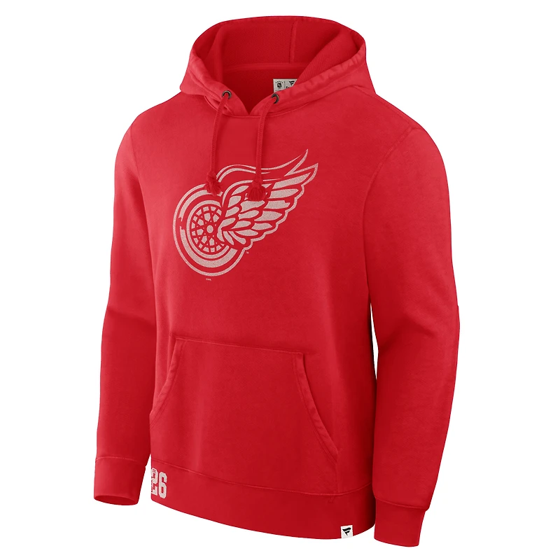 Sweat à capuche Fanatics Red Detroit Wings Decades Collection Tradition pour homme