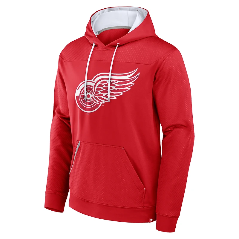 Sweat à capuche rouge Detroit Red Wings Defender pour hommes Fanatics