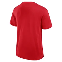 Men's Fanatics  Red Detroit Wings Elevated Pima T-Shirt