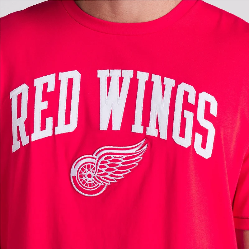 T-shirt Pima surélevé pour hommes Fanatics Red Detroit Wings