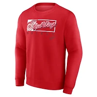 Men's Fanatics Red Detroit Wings Focus Fleece Pullover Sweatshirt
