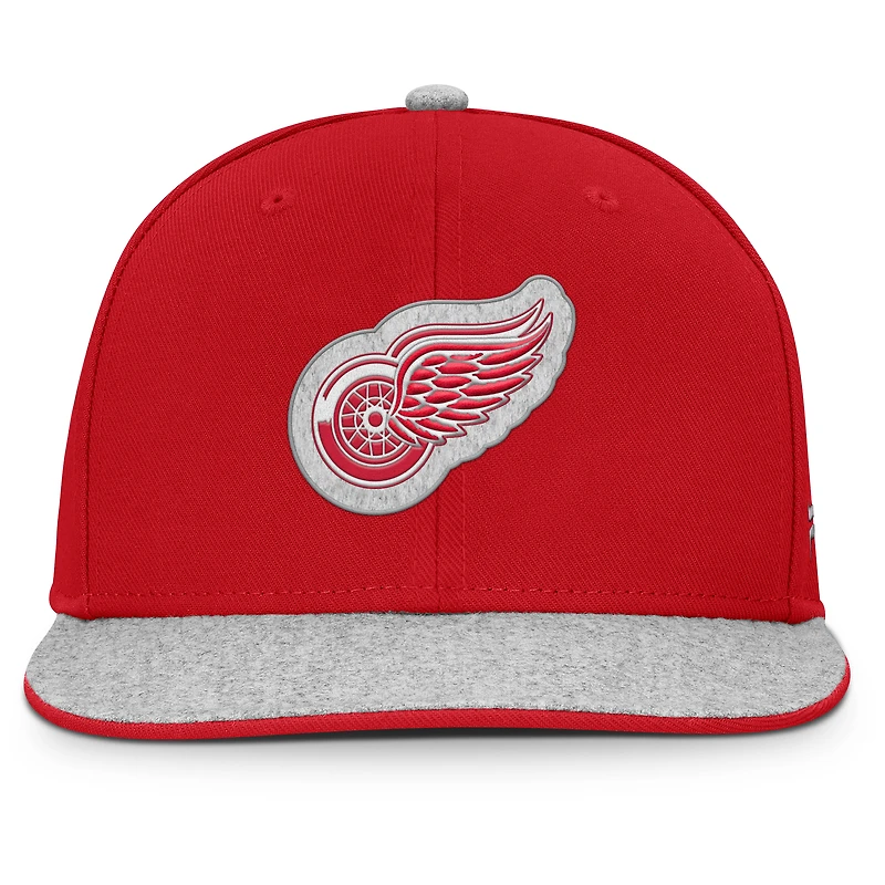 Men's Fanatics Red Detroit Red Wings Fundamentals Loden Snapback Hat