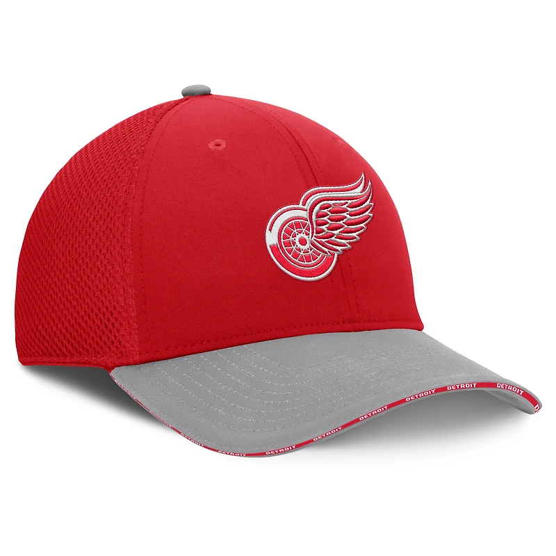 Casquette Fanatics Red Detroit Wings Fundamentals Span Flex pour homme