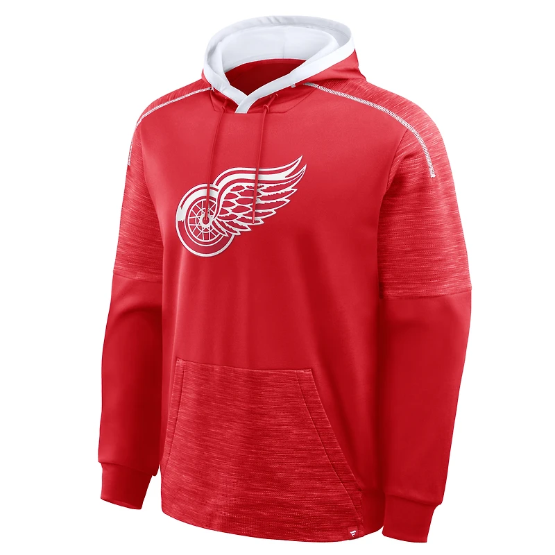 Sweat à capuche Fanatics rouge Detroit Red Wings pour homme, modèle gardien de but/défenseur