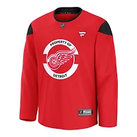Men's Fanatics Red Detroit Wings Home Practice Jersey